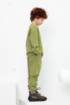 Зелёные брюки для мальчика КР 400615/фисташка к428 брюки Crockid(фото3)